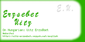 erzsebet uitz business card