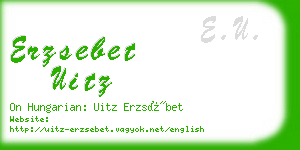 erzsebet uitz business card